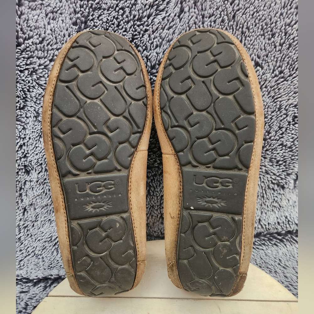 UGG Dakota Women's Slipper Chestnut Brown Leather Tie Size 7 - Picture 8 of 9